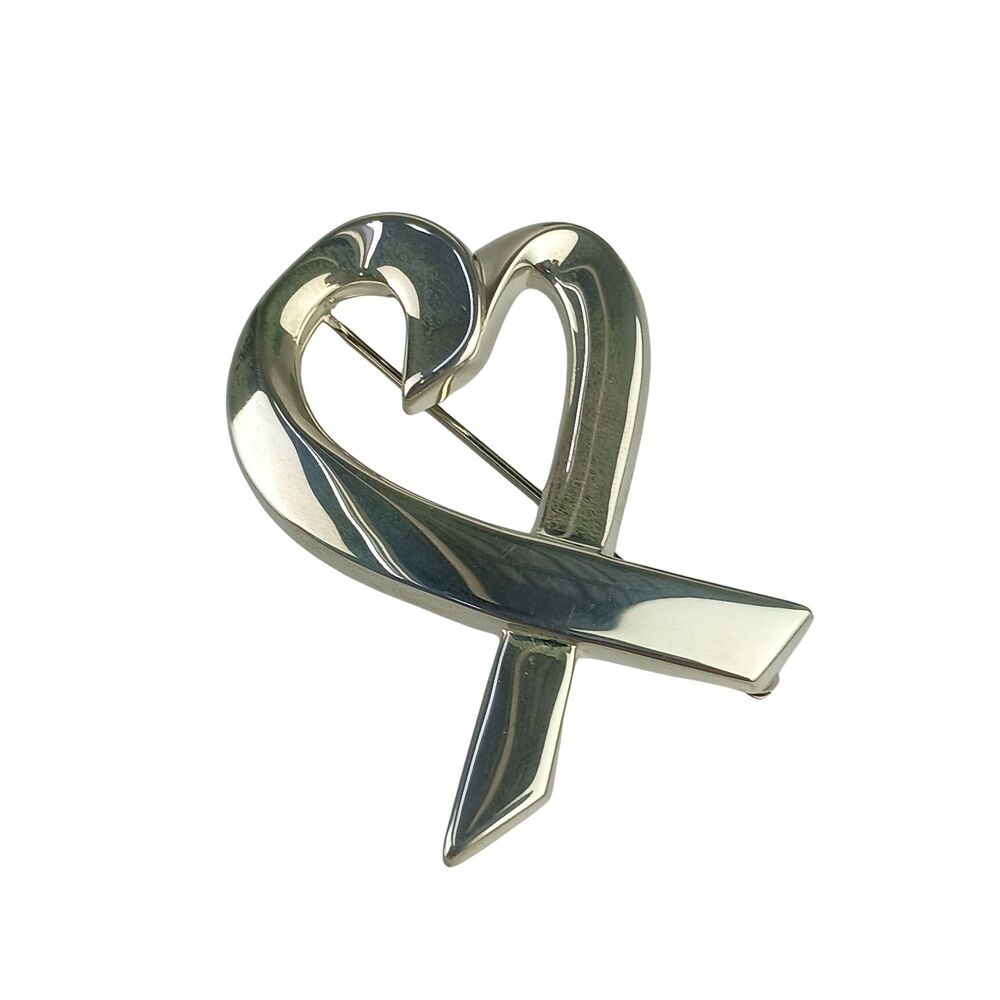 TIFFANY & CO. Silver Heart Brooch